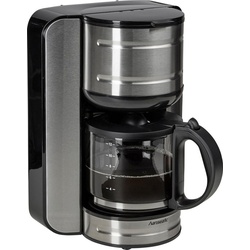 Hanseatic Filterkaffeemaschine 65387802, 1,6l Kaffeekanne, Papierfilter 1×4 schwarz|silberfarben