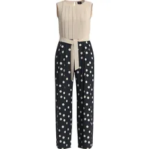 s.Oliver Ärmelloser Jumpsuit aus Chiffon - blau|beige - 48