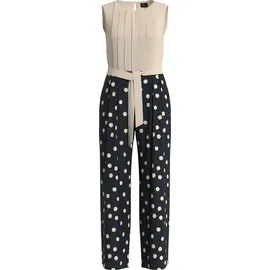 s.Oliver Ärmelloser Jumpsuit aus Chiffon - blau|beige - 48