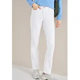 Cecil Slim-fit-Jeans CECIL, Damen, Gr. 38, Länge 28, weiß, Jeans, 78% Baumwolle, 21% Elastomultiester, 1% Elasthan, unifarben, lang, Jeans Slim-fit-Jeans, High Waist