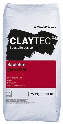 CLAYTEC Baulehm gemahlen - 25 kg Sack