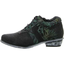 SIMEN Schnürschuh Damen Schwarz/Grün 40