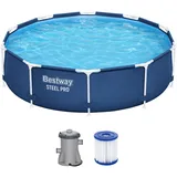 BESTWAY Steel Pro Frame Pool Set 305 x75 cm inkl. Filterpumpe