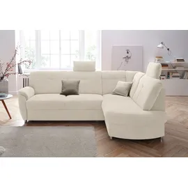 sit&more Ecksofa SIT & MORE "Sonoma L-Form", beige (creme), B:246cm H:91cm T:176cm, Kunstleder SOFTLUX;Luxus-Microfaser ALTARA NUBUCK (100% Polyester);Luxus-Microfaser (90% Polyester, 10% Polyamid), Sofas, Ecksofa, wahlweise mit Bettfunktion und Bettkasten