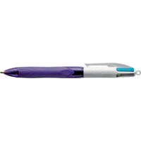 Bic, Schreibstifte, Vierfarbenkugelschreiber 4 Colours Grip Fashion (Violett)