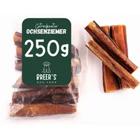 Breers Pet Food Ochsenziemer getrocknet 20 cm 250 Gramm Hundeleckerli, Harter Kauartikel, Leckerli getreidefrei, Kausnack zuckerfrei