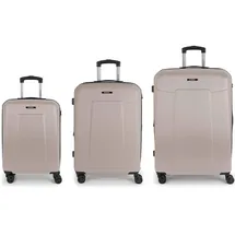 GABOL Mercury Koffer-Set 3-tlg. grau/taupe/türkis