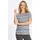 Sieh an! Kurzarm-Shirt in hellblau-ecru-bedruckt | Gr.: 48