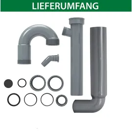 Kirchhoff Siphon Küchenspüle Eco Save 50 mm aus recyceltem Kunststoff-Anschluss