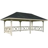 Palmako Pavillon Bianca 16,6 m2 Set 107 naturbelassen