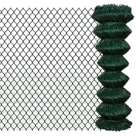 vidaXL Maschendrahtzaun 1,25 x 25 m Grün/Stahl