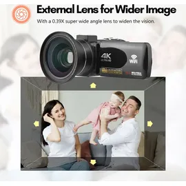 Camnoon 4K Action Cam WLAN-Camcorder 56 MP