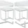 CLP Sitzhocker Barci Kunstleder 2er Set 40 x 45 x 40 cm Weiß