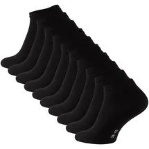 STARK SOUL® Sneakersocken 10 Paar Schwarz 43-46