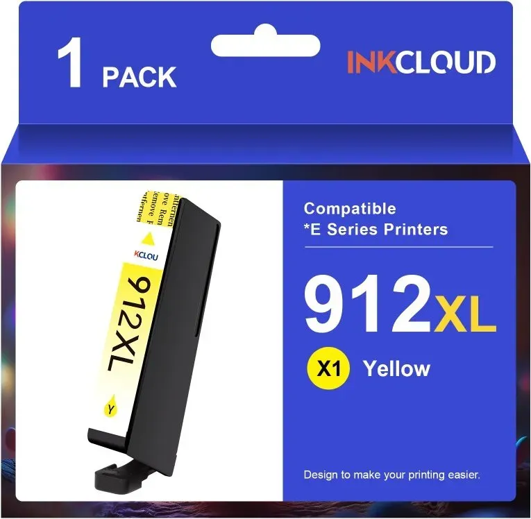 inkcloud 912XL Kompatible Tintenpatronen für HP Officejet 8022 8025 8020 1 Gelb