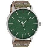 Oozoo Herren Armbanduhr Timepieces Analog Leder camouflage grün UOC10460