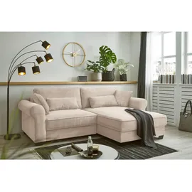 Uno Ecksofa Mikrofaser 2-Sitzer Beige