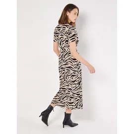 Apricot Midikleid Zebramuster Schwarz 36