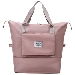 Houhence Reiserucksack Groß Reisetasche, Faltbare Sporttasche Handgepäck für Damen rosa