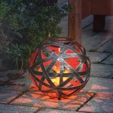 esotec 18cm LED Metall Solarkugel Solar Garten Kugel Solarleuchte Gartenleuchte
