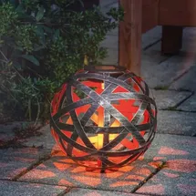 esotec 18cm LED Metall Solarkugel Solar Garten Kugel Solarleuchte Gartenleuchte