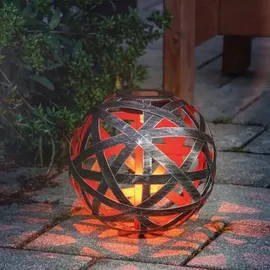 esotec 18cm LED Metall Solarkugel Solar Garten Kugel Solarleuchte Gartenleuchte