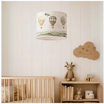 lux.pro Kinder Hängeleuchte Rugby Weiß mit Heißluftballon-Motiv lux.pro