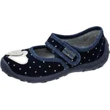 Fischer Markenschuh Klett-Hausschuh Blau 30