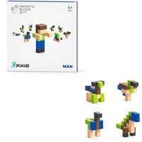 Bizak, Pixio 24 Stück, Machen Sie so viele Kombinationen wie Fantasie, CREA Neue und lustige Charaktere mit diesem Set mit endlosen Möglichkeiten, alle kombinierbar. Herren (64245010)