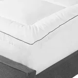 Beliani Matratzentopper MULHACEN 90 x 200 cm Baumwolle Komfortabel Weich Härtegrad