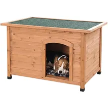 Relaxdays Hundehütte 58,5 x 85 x 53 cm Holz Orange