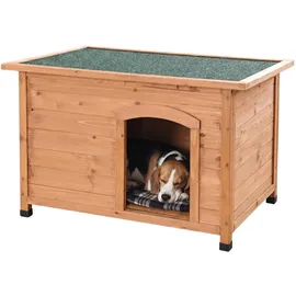 Relaxdays Hundehütte 58,5 x 85 x 53 cm Holz Orange