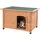 Relaxdays Hundehütte 58,5 x 85 x 53 cm Holz Orange