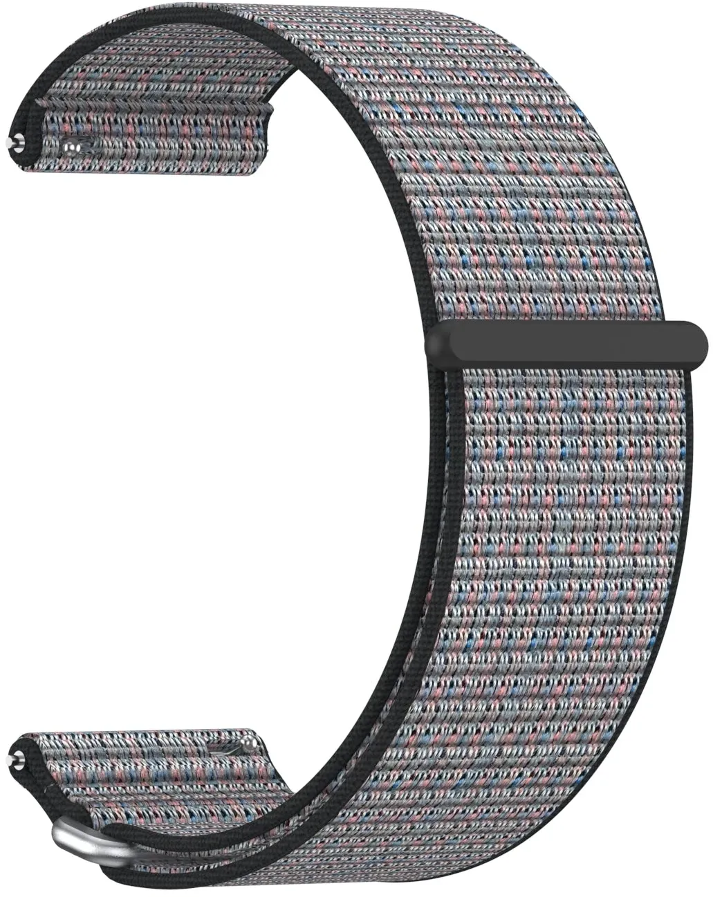 Strap-it Mobvoi TicWatch Pro 5 Enduro Armband Nylon für Mobvoi TicWatch Pro 5 Enduro - GrauBlau - Klettverschluss