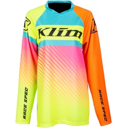 Klim Revolt Snowmobil Jersey, pink-blau-lila-gelb, Größe L für Männer