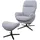 Mendler Relaxsessel HWC-L12 Polyester 72 x 101 x 72 cm Grau mit Hocker