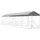 vidaXL Outdoor-Hundezwinger mit Dach 2 x 14 x 2,5 m Stahl Silber