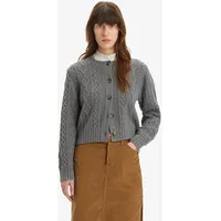 Levi's - Damen, Strickjacke Primrose mit Zopfmuster, grau L