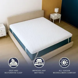 The White Stone Topper 140 x 200 cm H2 Memory Foam