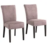 Esszimmerstuhl HOME AFFAIRE "Queen", rosa, B:46cm H:93cm T:64cm, Massivholz, Stühle, Esszimmerstuhl, Beine aus massiver Buche, wengefarben lackiert, Polsterstuhl