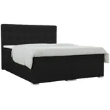 Deine Möbel 24 CLAUDIA 180 x 200 cm H4 Schwarz