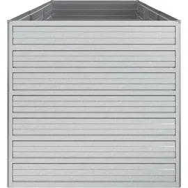 vidaXL Garten-Hochbeet verzinkter Stahl rechteckig 240 x 80 x 77 cm Silber 