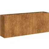 vidaXL Pflanzkübel Rostig 200x40x80 cm Wetterfester Stahl