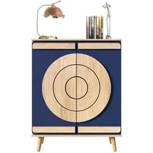 Okwish Schuhschrank 76 x 98,5 x 37 cm geschlossen / Blau