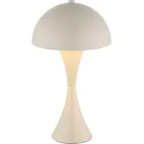 OTTO home Tischleuchte "Sivvia Pilzlampe", beige (sandfarben), 1, Ø 20cm H: 36,1cm, 1 Stk., Leuchten, Wippschalter am Kabel, Schirm in Pilzform, Pilzschirm, Metall, E27, Tischleuchte