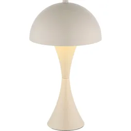 OTTO home Tischleuchte "Sivvia Pilzlampe", beige (sandfarben), 1, Ø 20cm H: 36,1cm, 1 Stk., Leuchten, Wippschalter am Kabel, Schirm in Pilzform, Pilzschirm, Metall, E27, Tischleuchte