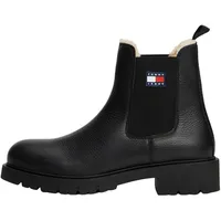 Tommy Hilfiger TOMMY JEANS Damen Chelsea Boots mit Innenfutter, Schwarz (Black), 39
