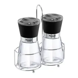 WESTMARK Blacky Menage mit 2 Gewürzmühlen, 3-teilig 63572260 , 1 Set = 2 Mühlen inkl. Ständer
