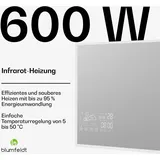 Blumfeldt Infrarotheizung 600W – Smart Mirror | Infrarot | 600 W | IP44, Schwarz