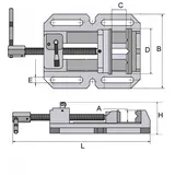 Optimum Maschinenschraubstock Gusseisen grau